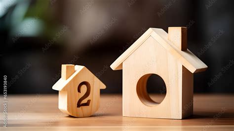 Wooden Block 2 A Miniature Model Of Cozy Home Crafting A Wooden House