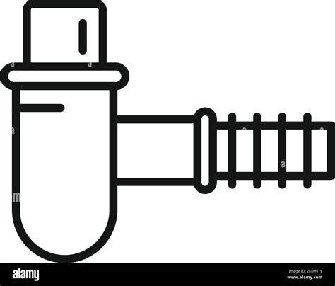 Vector de contorno del icono de drenaje de servicio Tubería de agua