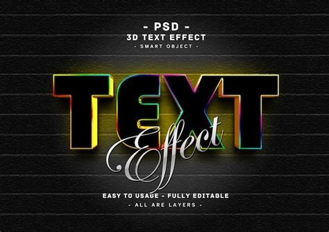 Efeito De Texto Edit Vel Em Cores Douradas Pretas D Psd Premium