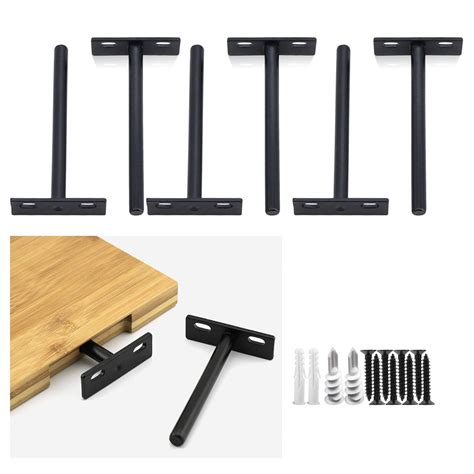 Buy Inch Solid Steel Floating Shelf Brackets Pcs Heavy Duty