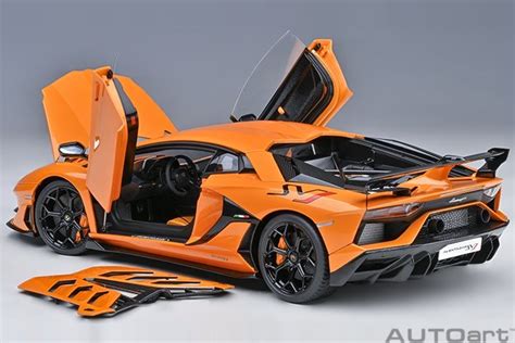 Orange Lamborghini Aventador Svj Arancio Atlas Pearl Orange Autoart