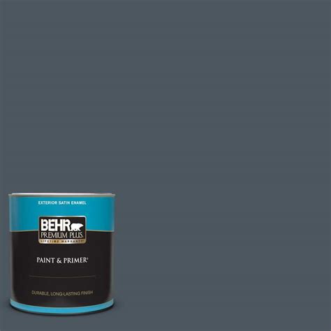 Behr Premium Plus Qt N Midnight Blue Satin Enamel Exterior