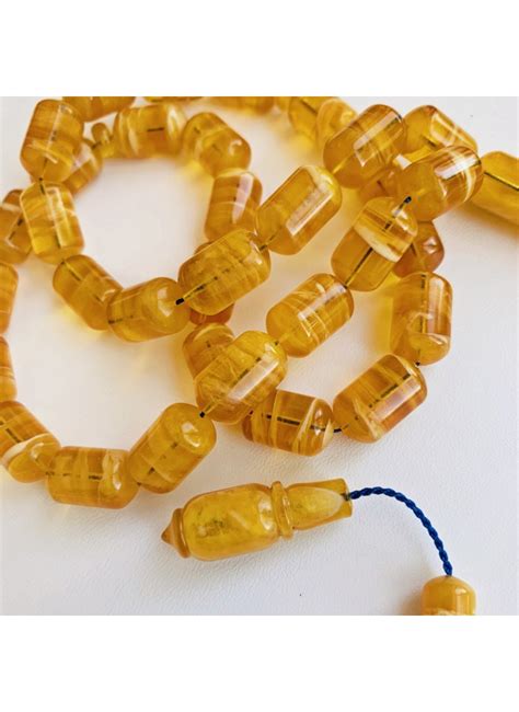 Amber Misbaha Prayer Islam Rosary 35 4g Natural Baltic Amber Genuine