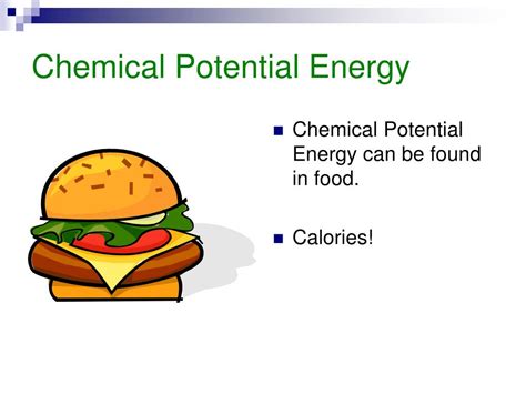 Examples Of Chemical Potential Energy