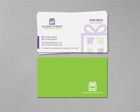 Elegant Modern Pharmacy Stationery Design For JWW Allison Sons Ltd