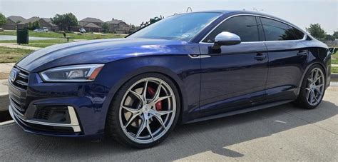 20 Inch Rohana Rfx5 Brushed Titanium On A 2019 Audi S5 Element Wheels