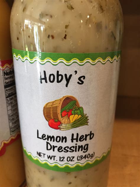 Lemon Herb Salad Dressing Hobys Honey And General Store