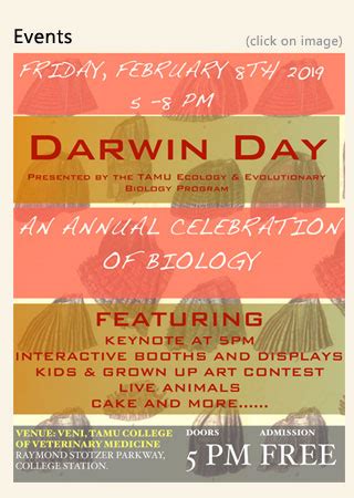 Darwin Day 2019 Ecology And Evolutionary Biology