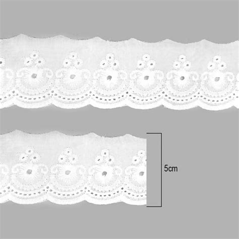 Bordado Ingl S De Algod O Cm X M Branco Ba