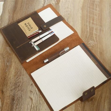 Personalized Leather Portfolio X Padfolio A Letter Size