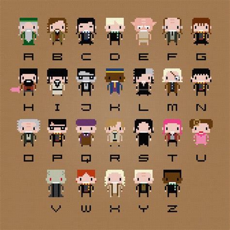 Harry Potter Alphabet Sampler Cross Stitch Pdf Pattern Download 8