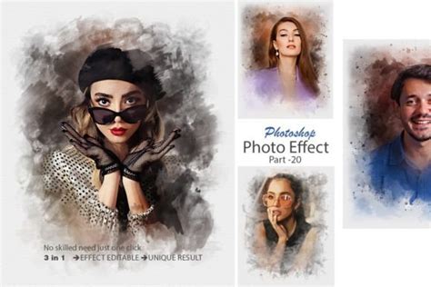 Realistic Painting Photo Effect Graphic By Mristudio Creative Fabrica