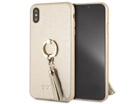 Guess Tassel Iring Case Goud Iphone Xs Max Hoesje