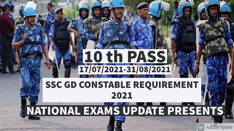 Ssc Gd Constable Requirement Youtube