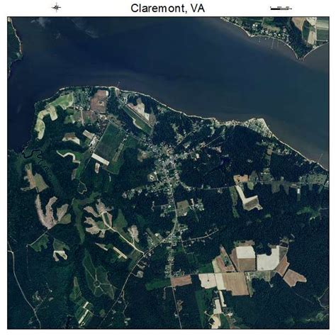 Aerial Photography Map of Claremont, VA Virginia