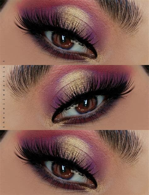 Purple Eye Makeup Close Up