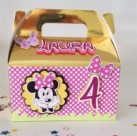 Caja De Dulces Minnie Mouse Caja De Favor Minnie Decoraciones De