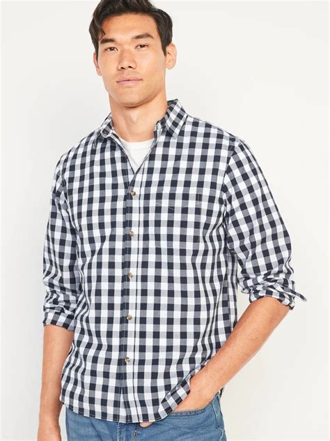 Old Navy Regular Fit Built In Flex Patterned Everyday Shirt For Men