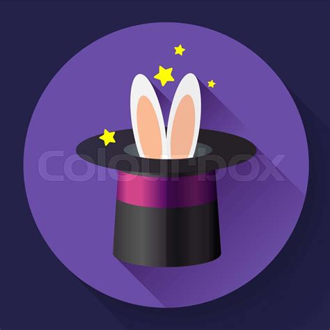 Rabbit In A Magic Hat Stock Vector Colourbox