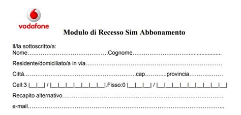 Disdetta Vodafone Mobile E Fisso Ecco Il Modulo In Pdf Come Compilarlo