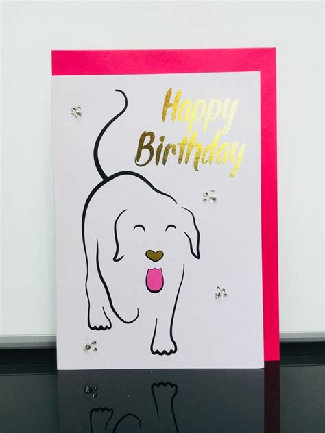 Happy Birthday Dog Card/happy Birthday Card/dog Card/large | Etsy