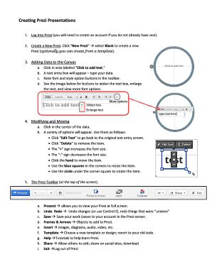 Fillable Online Creating Prezi Presentations Fax Email Print Pdffiller