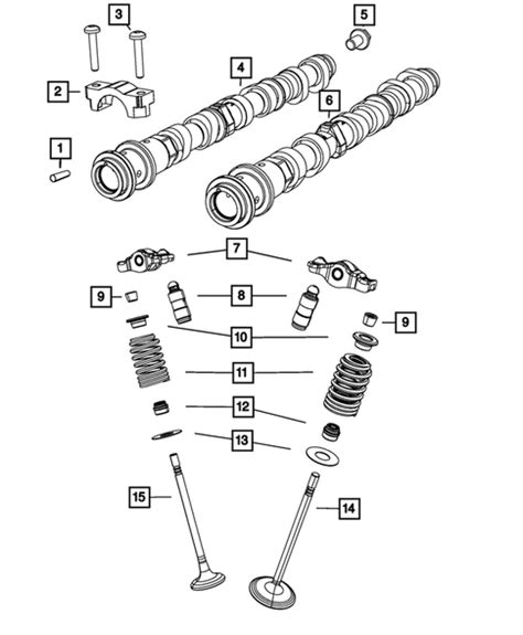 Camshaft And Valve For 2015 Dodge Charger Mopar Factory Parts