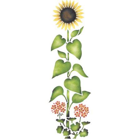 Tall Sunflower Wall Stencil SKU #984 by Designer Stencils - Walmart.com