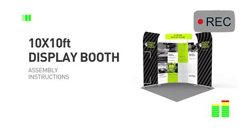 X Ft Tension Fabric Trade Show Booth Stand With Tv Display Stand