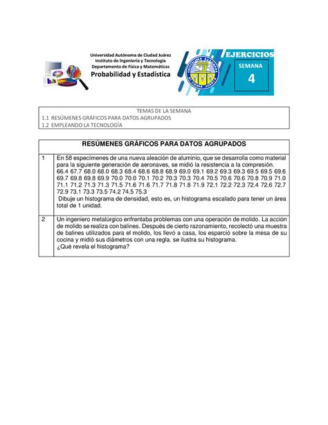 Ejercicios S Revisado Temas De La Semana Resmenes Grficos Para