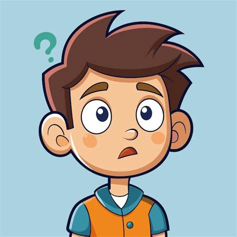 Premium Photo Vector Cartoon Illustration Of Confused Boy