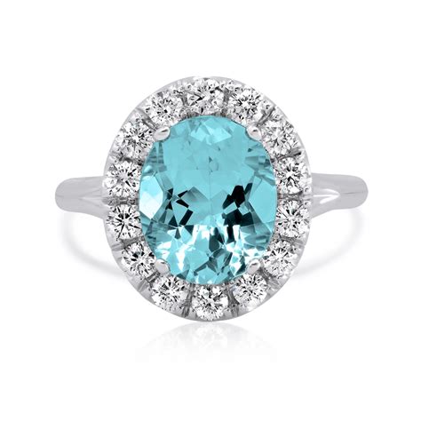 Large Oval Aquamarine Ring - XO Jewels