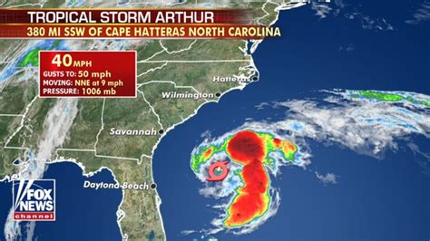 Tropical Storm Arthur Forms Off Florida Warning Issued For North