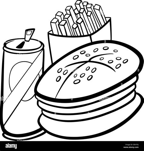 Junk Food Clipart Black And White