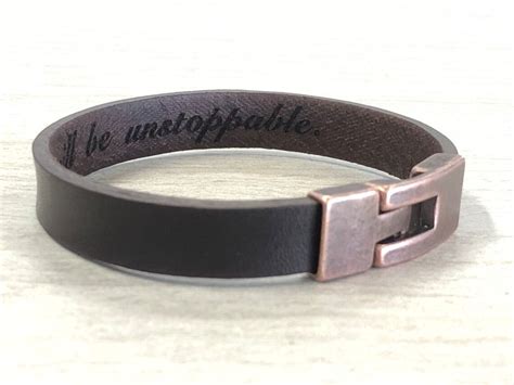 Personalized Leather Braceletengraved Leather Braceletwedding Leather