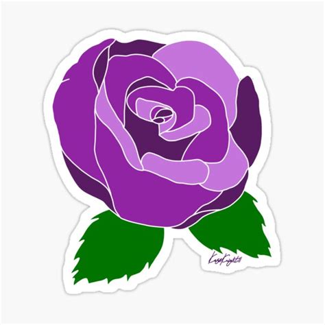 Pure Purple Rose Sticker For Sale By Kaseknightt Redbubble