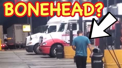 Bonehead Truckers BLOCKING FUEL ISLANDS YouTube