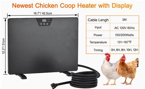 Kesfitt Chicken Coop Heaterradiant Heat Chicken Heater