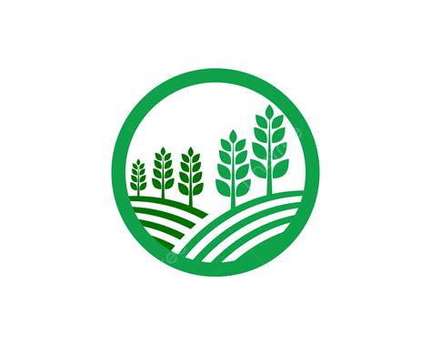 A Agricultura Empresarial único Logotipo Modelo Vector Imagem Verde PNG