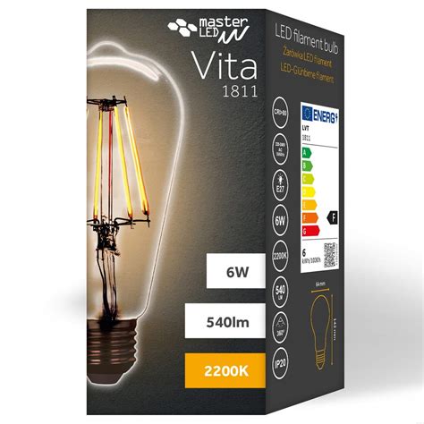 Żarówka Led E27 Filament Edison Retro Ozdobna 6w Lampyip44 Pl