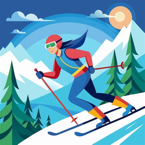 Ski Rider Clip Art Vector Illustration Design Premium Ai Generated Vector