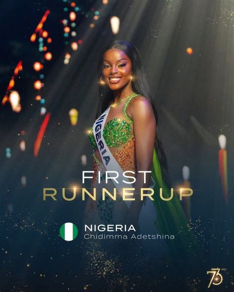 Nigeria S Chidimma Adetshina Becomes Miss Universe First Runner Up