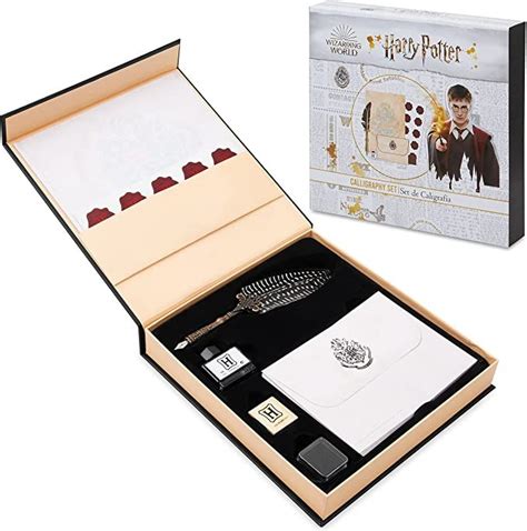 Harry Potter Penna Piuma Con Calamaio Set Con Carta Da Lettere E Buste