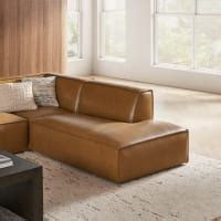 Jonathan Leather Side Chaise Sectional With Ottoman Castlery Australia