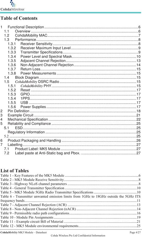 Cohda Wireless MK5RSU MK5 DSRC RADIO ROADSIDE UNIT User Manual