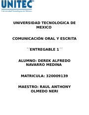 Navarro Medina Derek Entregable1 Docx UNIVERSIDAD TECNOLOGICA DE