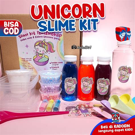 Jual Paket Slime Kit Unicorn Galaxy Versi Lengkap Shopee Indonesia