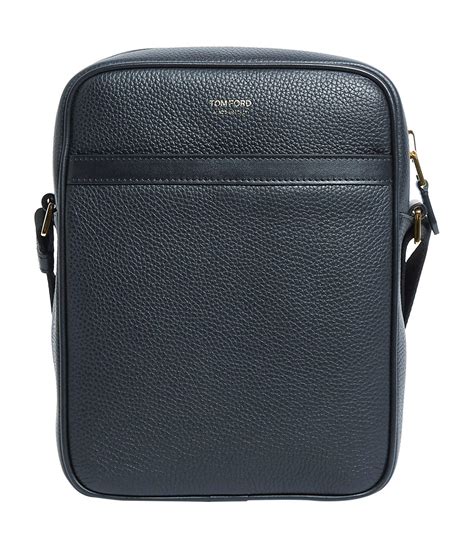 Tom Ford Small Leather Messenger Bag in Black for Men - Lyst