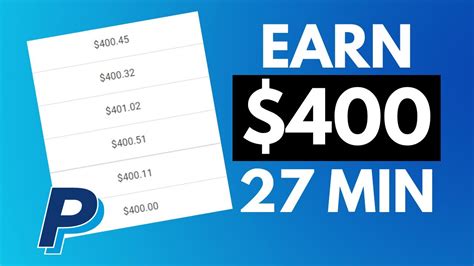 Earn 400 PayPal Money Every 27 Minutes Over And Over Again FREE