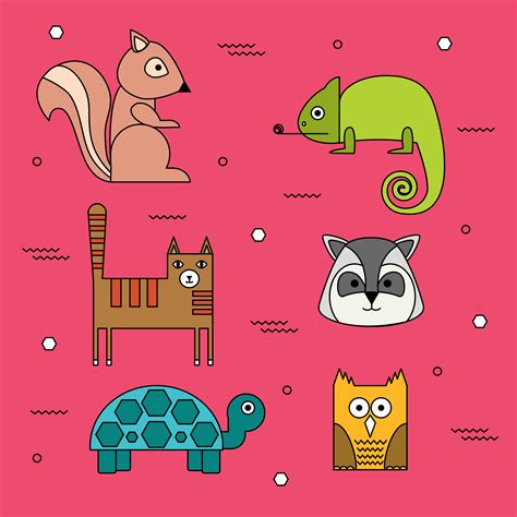 Animals Made Out Of Geometric Shapes